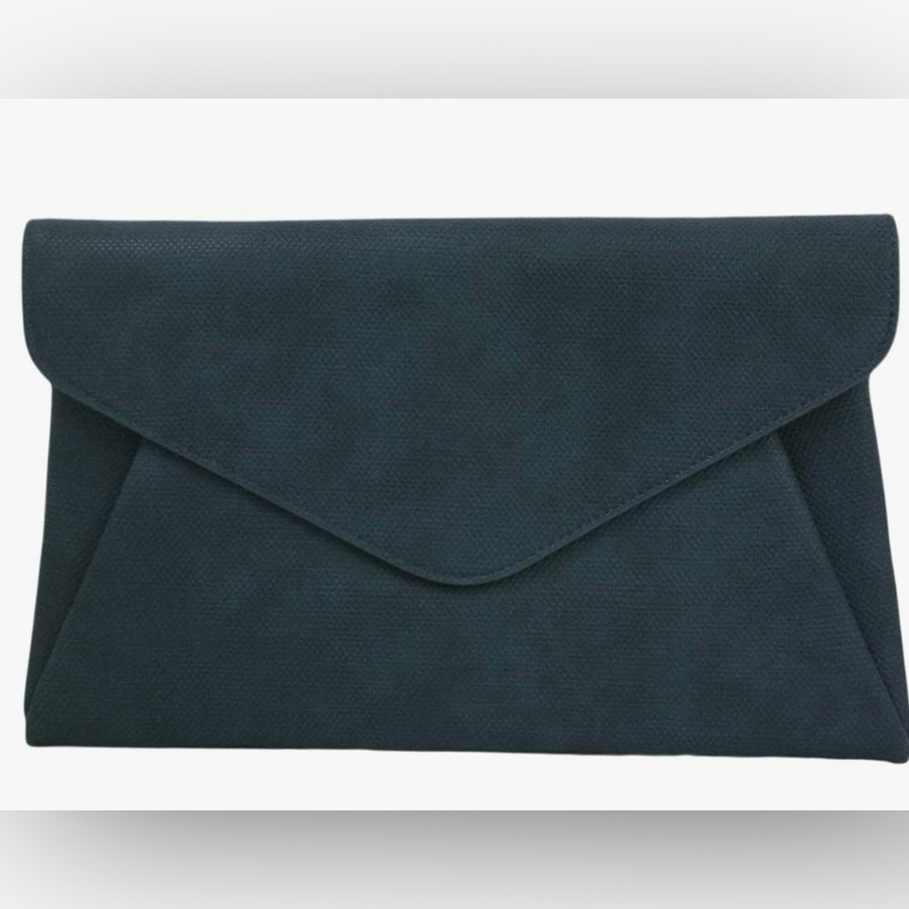 JNB Vegan Leather Double Pocket Envelope Clutch
